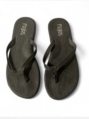 Flojos Grey Women's Flip-flop Sandals with Arch Support Sz 7